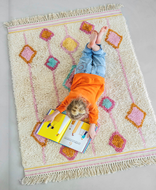 Tapis enfant Berbère Rose