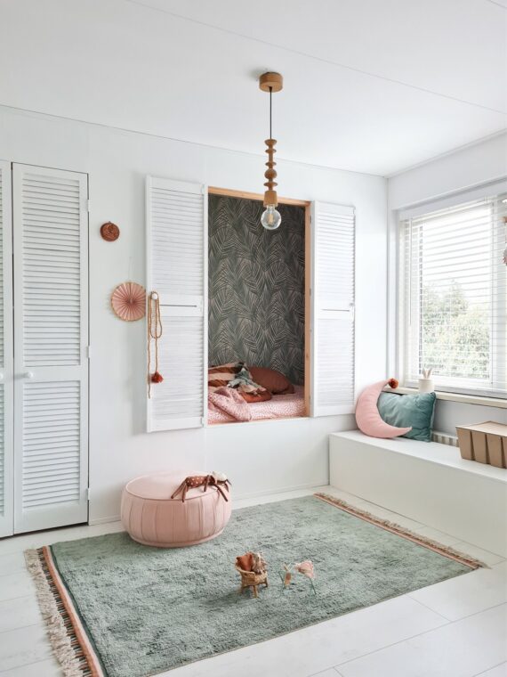 Tapis enfant vert d&