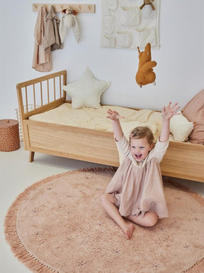 Tapis enfant Rose à fleurs violettes
