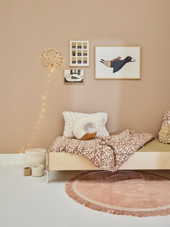 Tapis enfant rose poudré