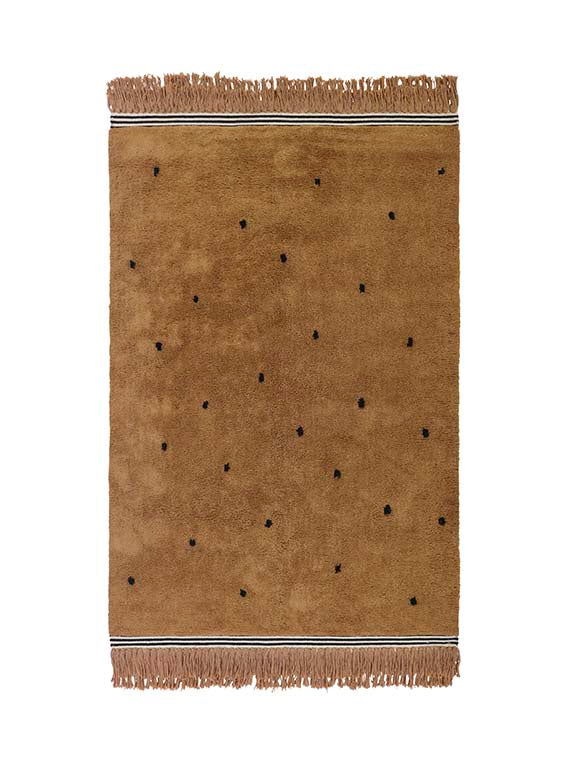 Tapis enfant Terracotta à pois noirs