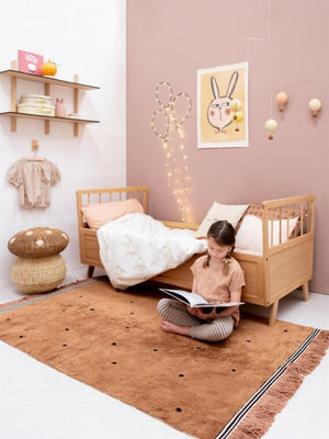 Tapis enfant Terracotta à pois noirs