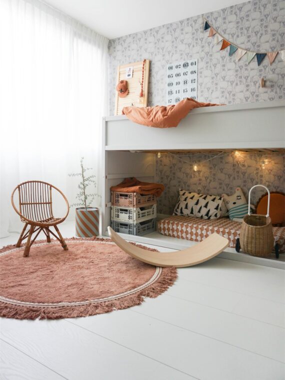 Tapis enfant rose vintage