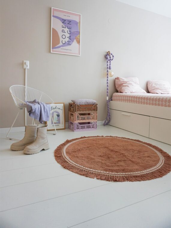 Tapis enfant rose vintage