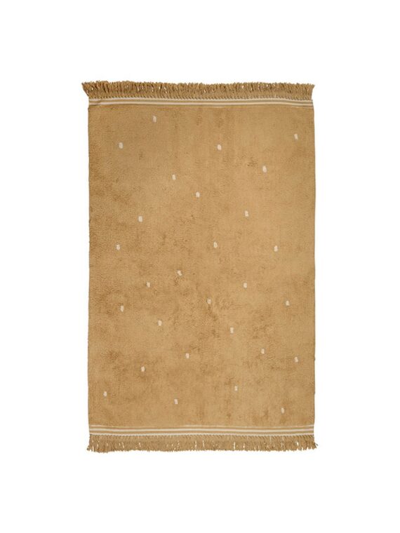 Tapis enfant Beige à pois écru