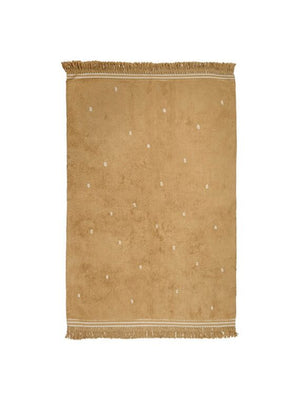 Tapis Beige à pois Ecrus