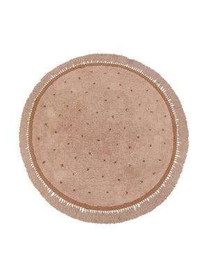 Tapis Rose à petits pois roses