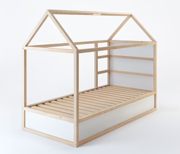 Pack ciel de lit + toit en bois pour lit cabane Kura Ikea