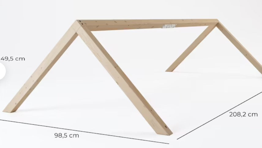 Pack ciel de lit + toit en bois pour lit cabane Kura Ikea