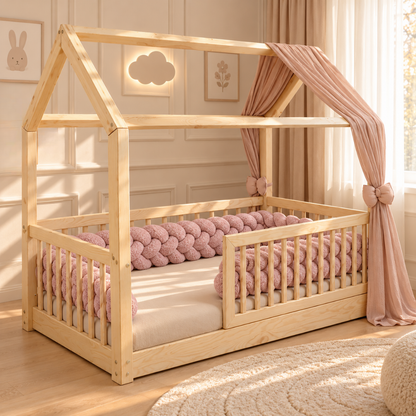 Donkerbeige bedvlecht 180cm