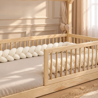 Donkerbeige bedvlecht 180cm