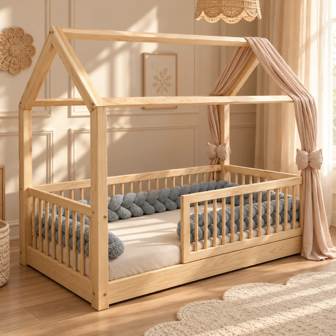 Donkerbeige bedvlecht 180cm