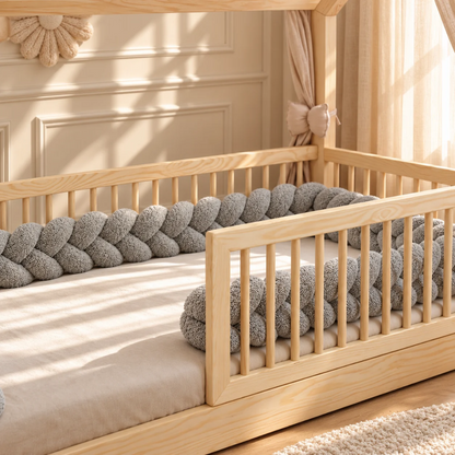 Donkerbeige bedvlecht 180cm