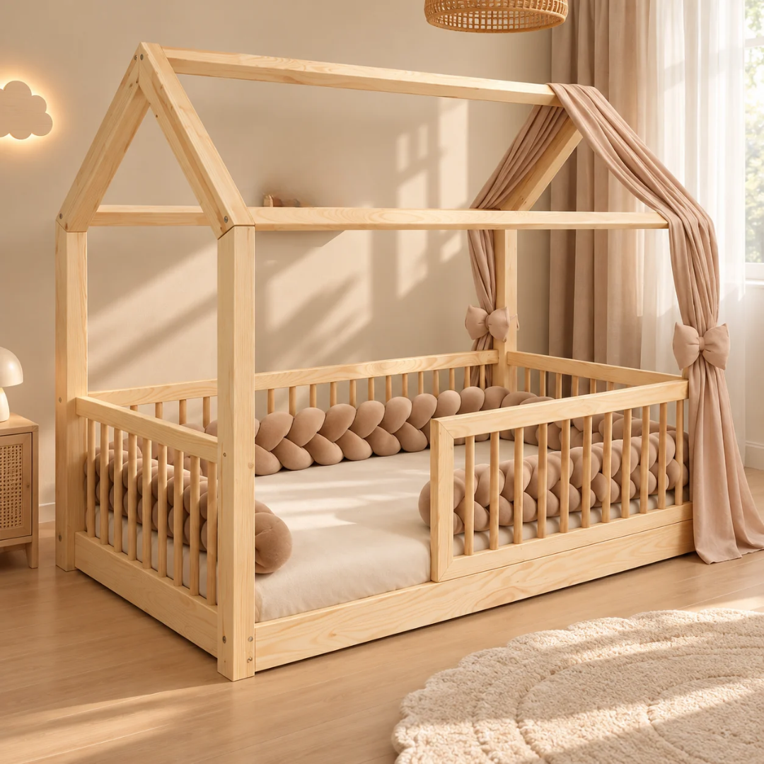 Donkerbeige bedvlecht 180cm