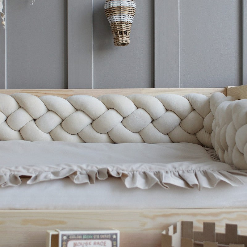 Tresse de lit 4 brins Beige clair 340cm
