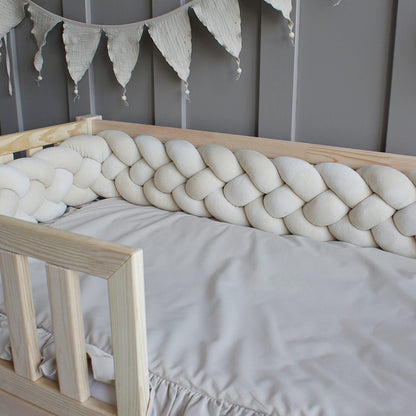 Tresse de lit 4 brins Beige clair 340cm