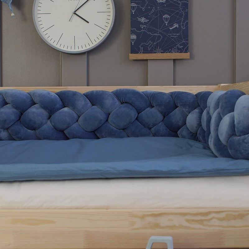 Tresse de lit 4 brins Bleu 340cm