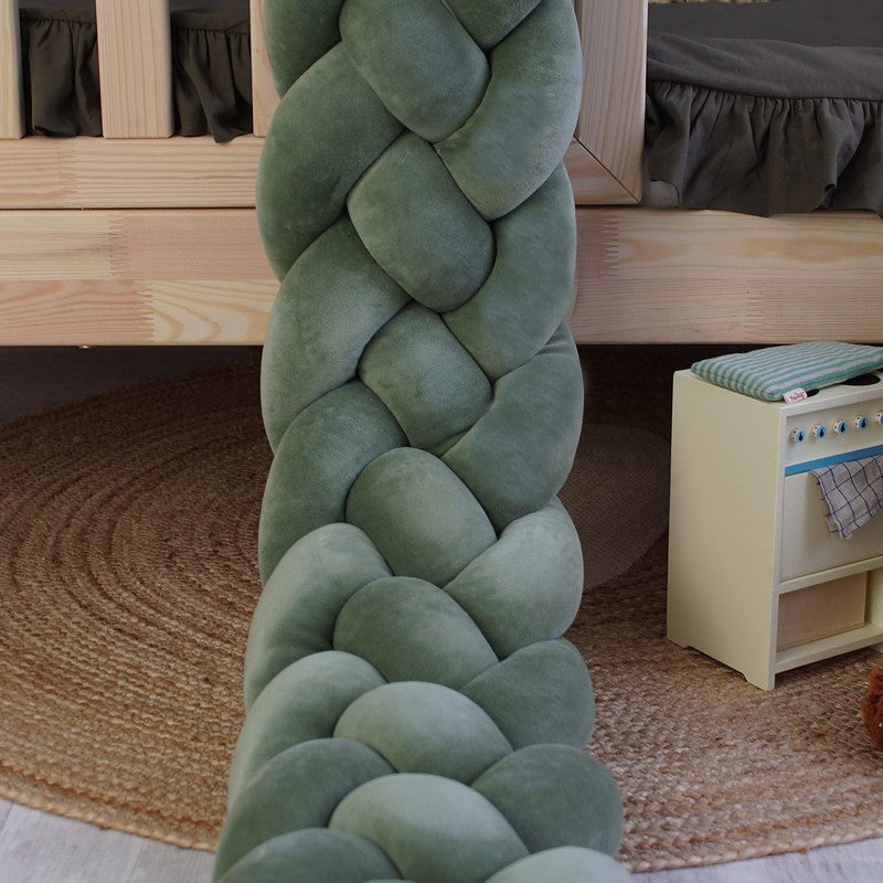 Tresse de lit 4 brins Vert 180cm