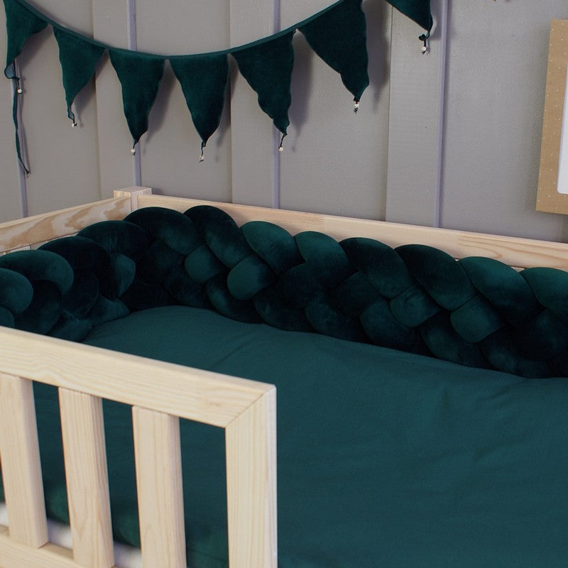 Tresse de lit 4 brins Vert sapin 240cm