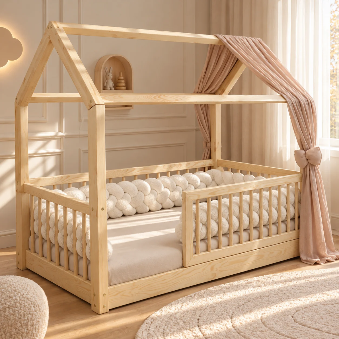 Donkerbeige bedvlecht 180cm