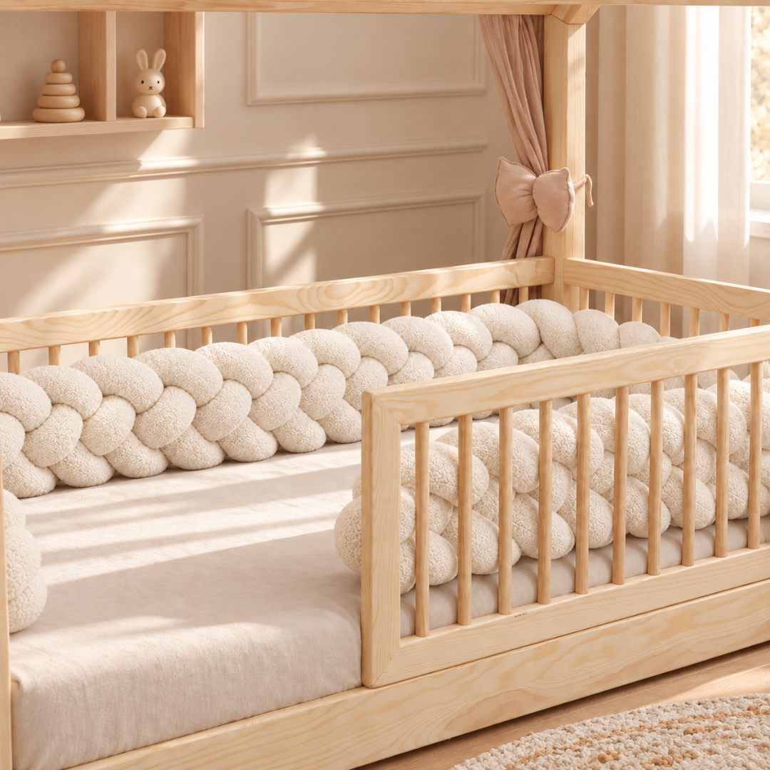 Donkerbeige bedvlecht 180cm