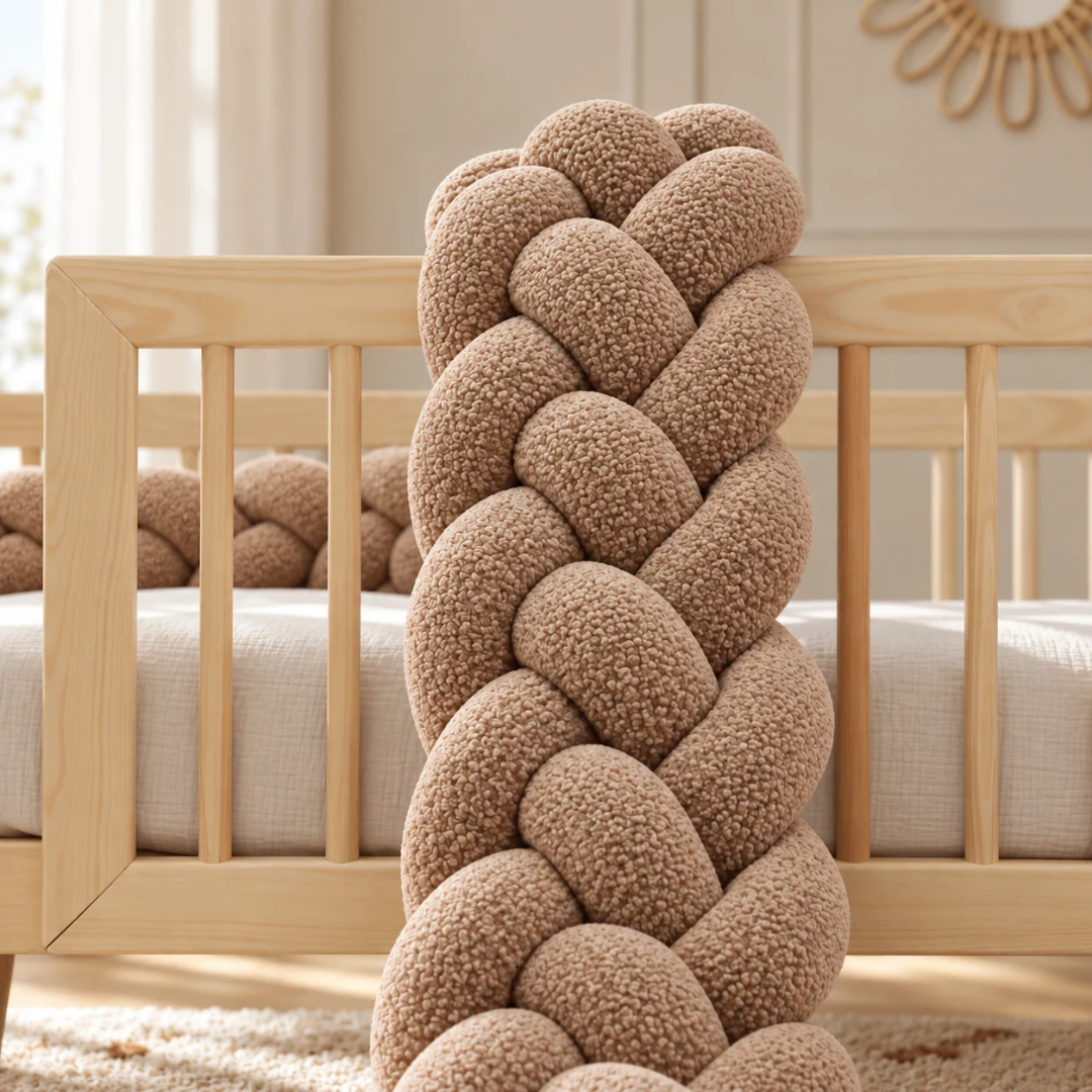 Donkerbeige bedvlecht 180cm