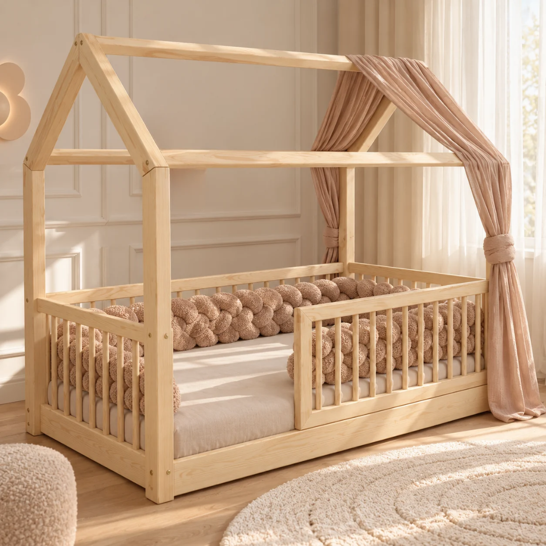 Donkerbeige bedvlecht 180cm