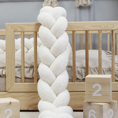 Tresse de lit 3 brins Teddy bouclette Blanc