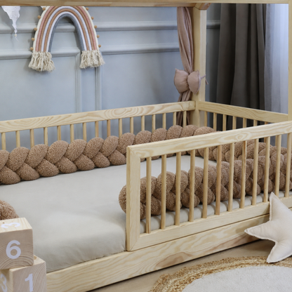 Tresse de lit 3 brins Teddy bouclette Camel