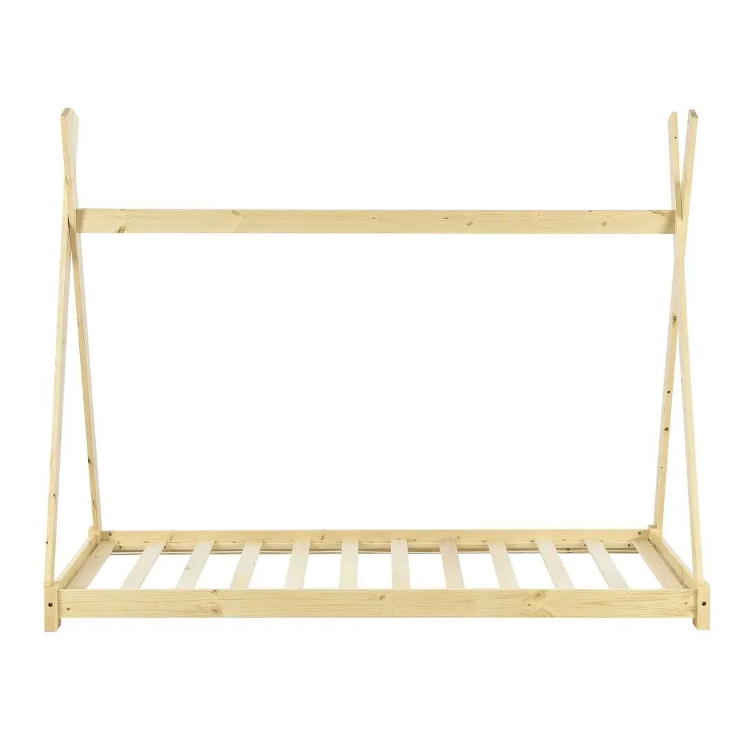 Lit tipi 90x200cm - Montessori - Bois naturel