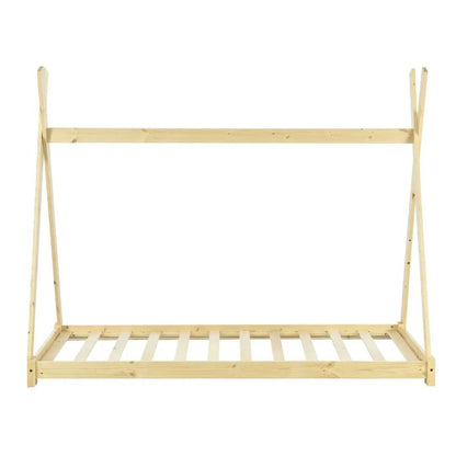 Lit tipi 90x200cm - Montessori - Bois naturel