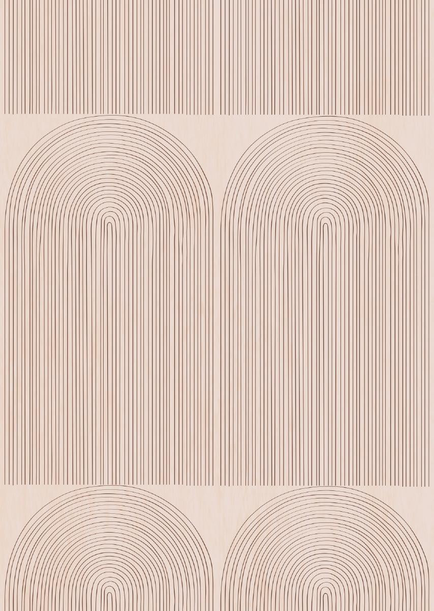 Papier peint chambre enfant Arc-en-ciel - Terracotta &amp; Rose nude