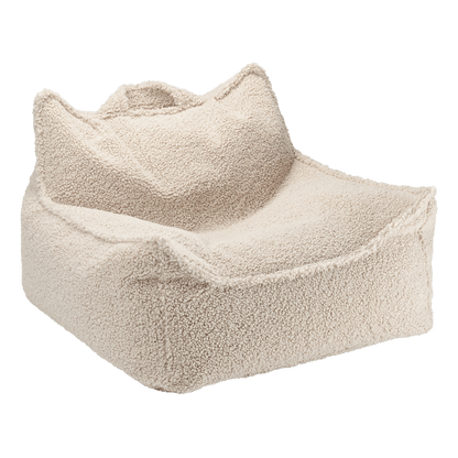 Fauteuil enfant Teddy bouclette Beige