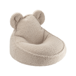 Fauteuil enfant ourson tissu bouclette Beige