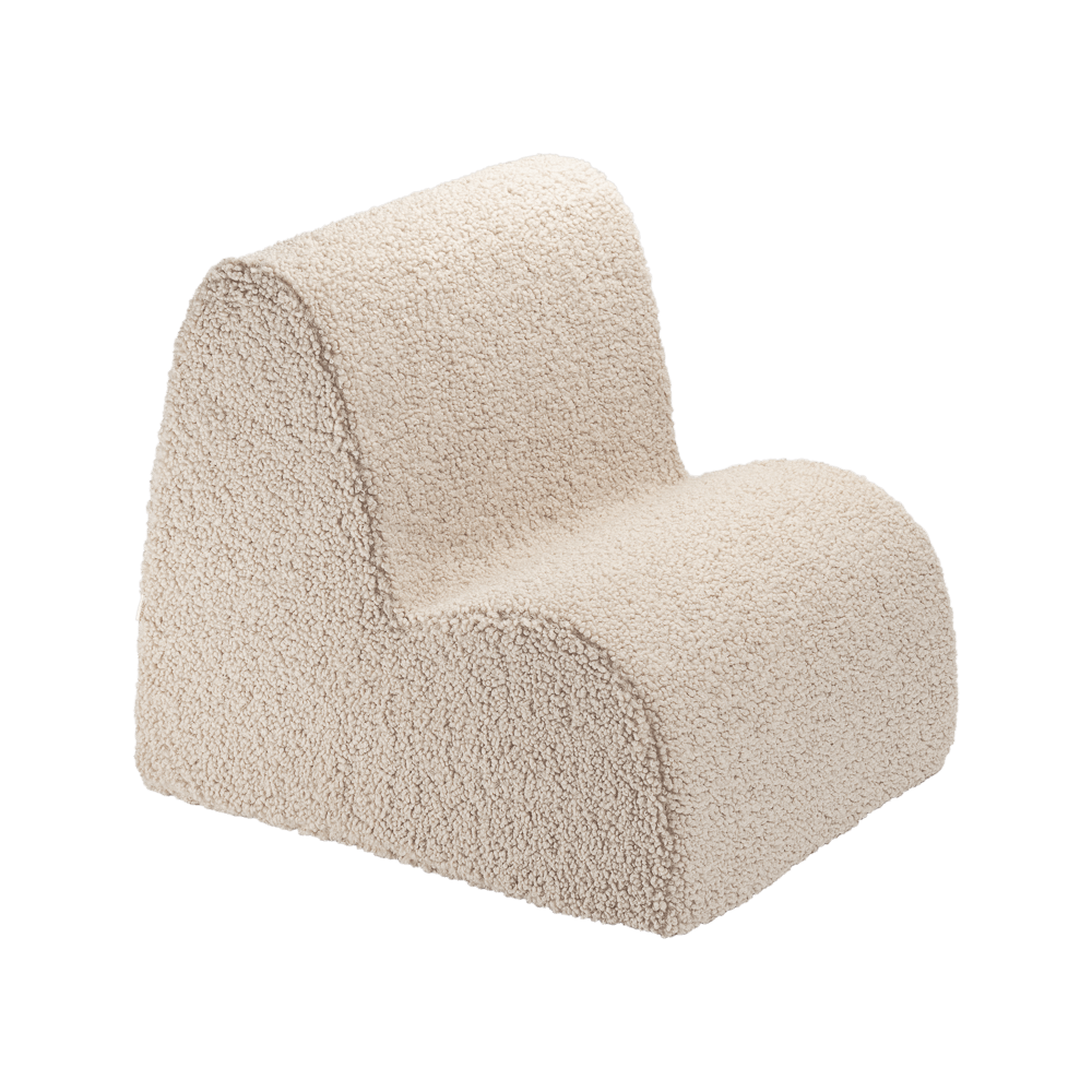 Fauteuil enfant Teddy bouclette Beige