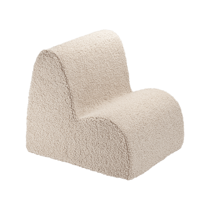 Fauteuil enfant Teddy bouclette Beige