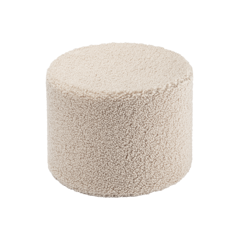 Pouf bouclette Beige