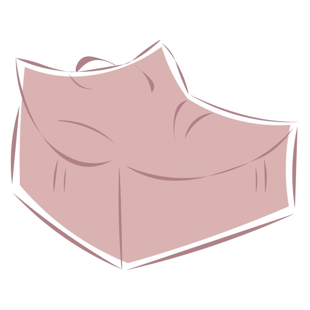 Pouf carré bouclette Ecru