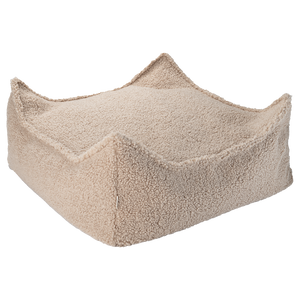 Pouf carré bouclette Ecru