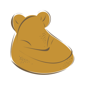 Pouf carré bouclette Ecru