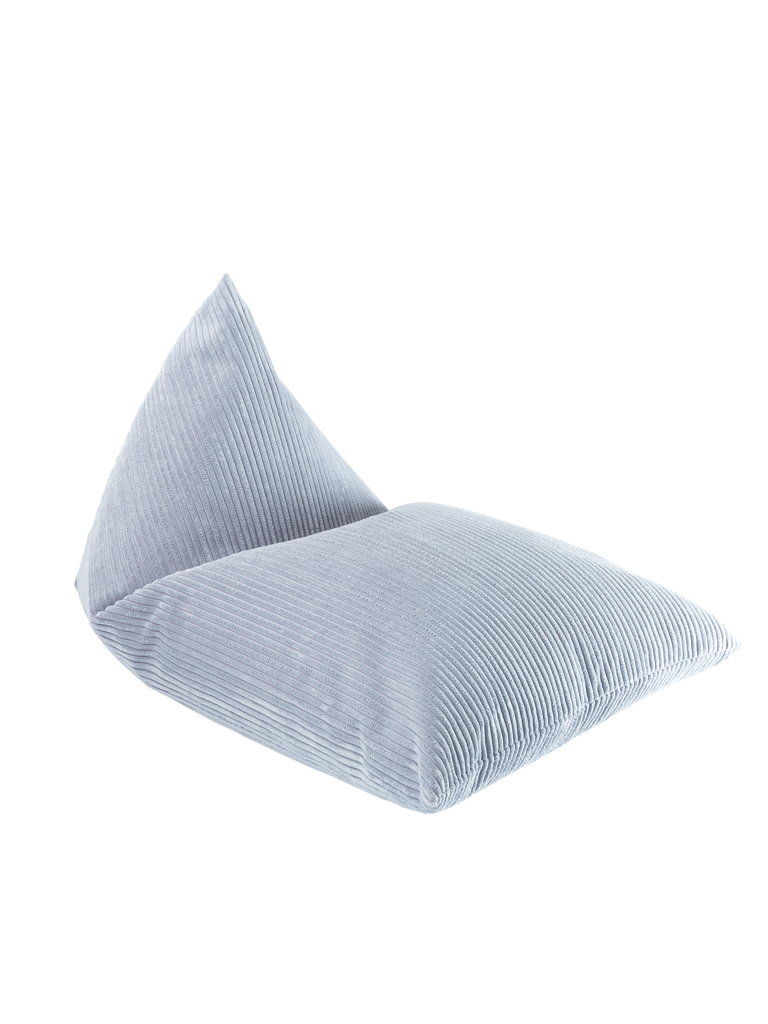 Pouf poire velours Bleu