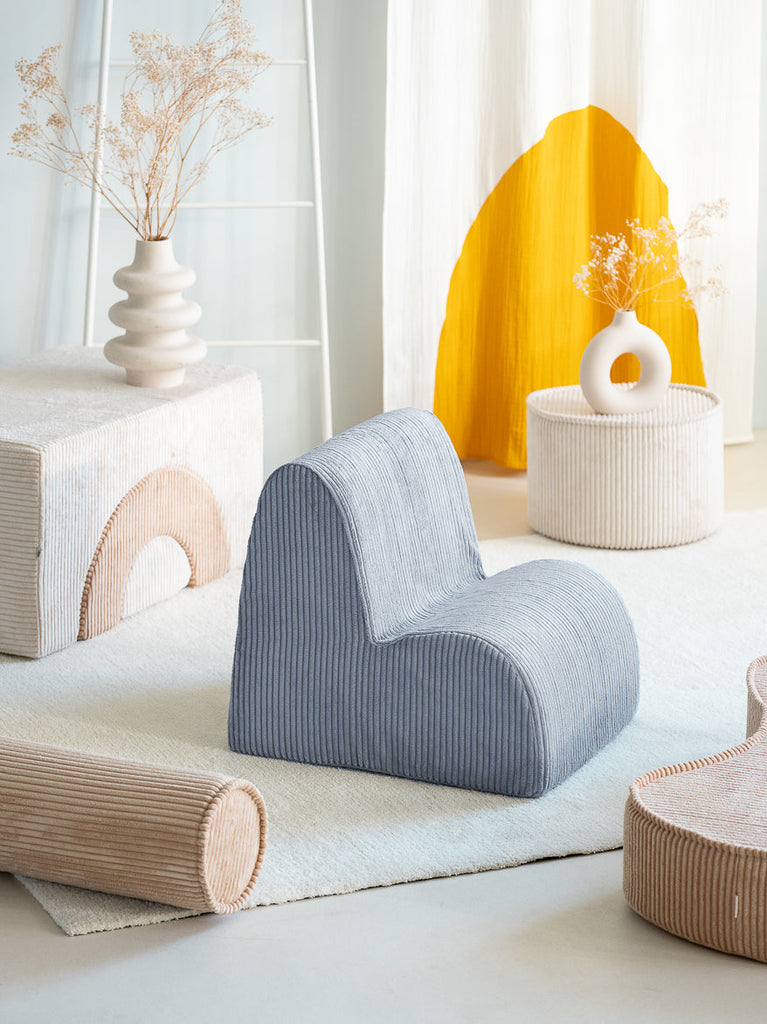 Fauteuil velours Bleu