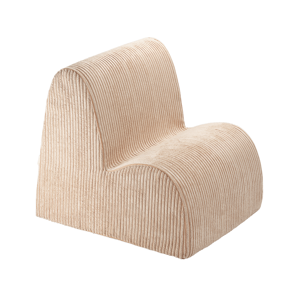 Fauteuil velours Beige