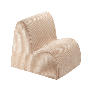 Fauteuil velours Beige