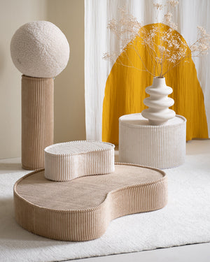 Pouf Montessori Beige et Ecru