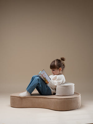 Pouf Montessori Beige et Ecru