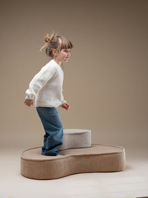 Pouf Montessori Beige et Ecru