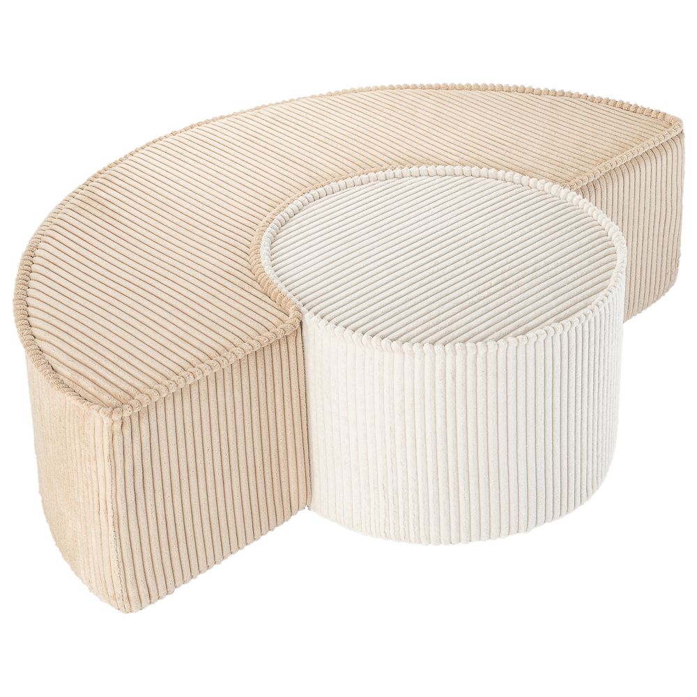 Pouf Montessori Ecru &amp; Beige
