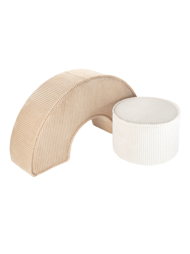 Pouf Montessori Ecru &amp; Beige