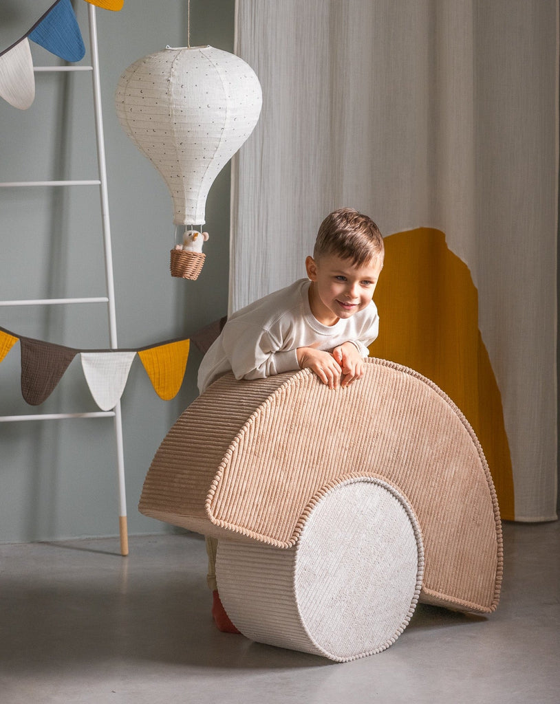 Pouf Montessori Ecru &amp; Beige
